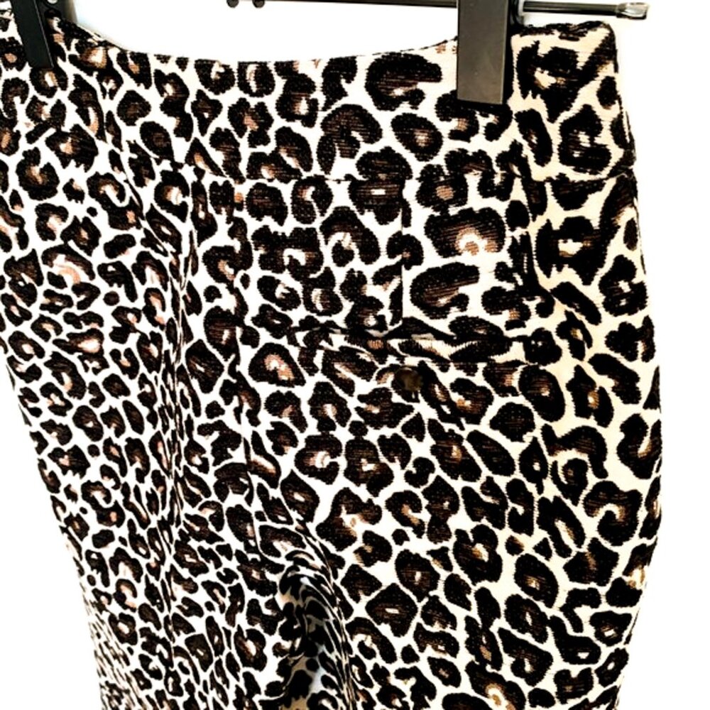 NWT anthropologie kate leopard pants wide leg // size 4 - Picture 4 of 8